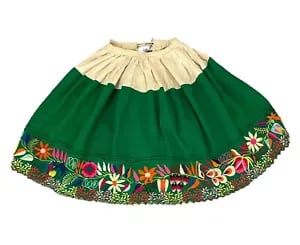 Vintage Felt Wool Embroidered Floral Animal Skirt Fits M