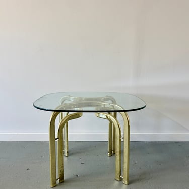 Vintage Brass Finish End Table