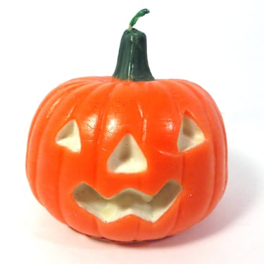 Vintage GURLEY Halloween Jack O Lantern Pumpkin Candle 