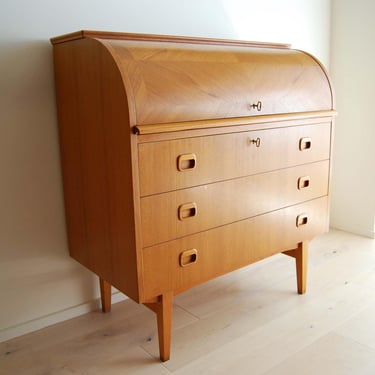 Scandinavian Modern Teak Secretary Desk Egon Ostergaard SMI Made in Sweden 