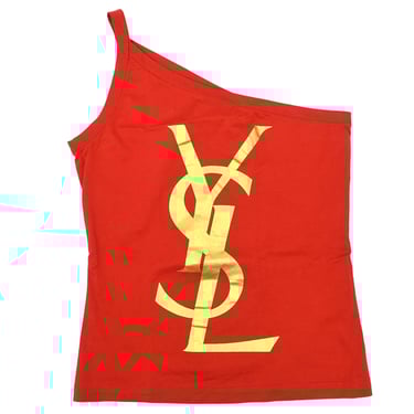 Yves Saint Laurent Asymmetry Camisole Vermilion Red #M