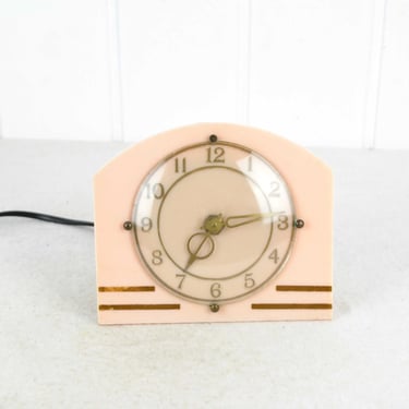 Bakelite Clyde Clocks table clock electric 40s 50s Made in Scotland clock mid century Brocante Vintage Art Deco Design Retro 