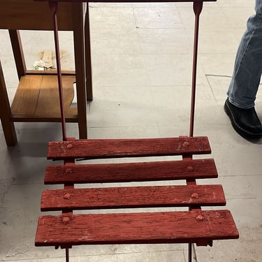 vintage french garden foldable maroon chairs