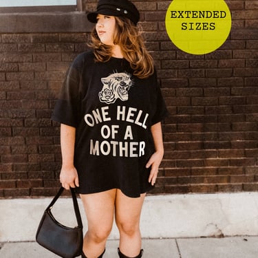 *PLUS* One Hell Of A Mothe Womens Graphic Tee - Black