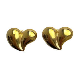 Petite Gold Heart Clip On Earring