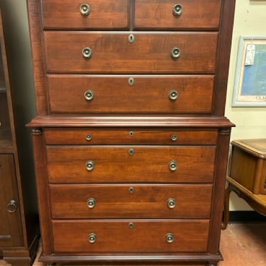 Seven Drawer Savile Row Highboy Dresser with Jewelry Drawer & Key from Durham Furn