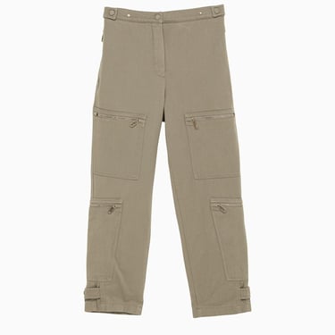 Fendi Taupe Cargo Trousers With Zip Women