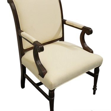 MARK DAVID FURNITURE Italian Provincial Cream Upholstered Accent Arm Chair 