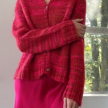 Cherry Mohair Cardigan (M/L)