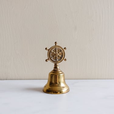 vintage English cunard line brass souvenir bell