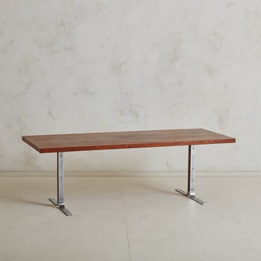 Rectangular Rosewood Coffee Table in the Style of Poul Nørreklit, Denmark Mid 20th Century