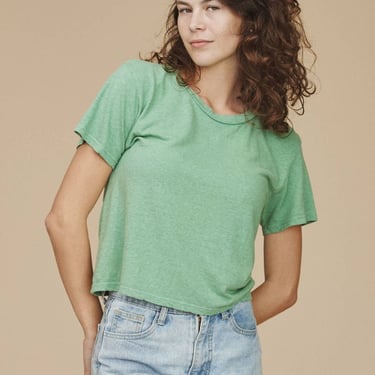 Jungmaven Cropped Lorel Tee - Pink Grapefruit