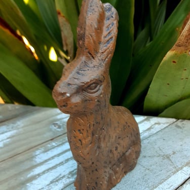 Vintage Chocolate Bunny - Primitive Style Rabbit