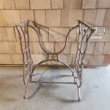Rusty Sewing Machine Base 20.75 x 27.25 x 15.375