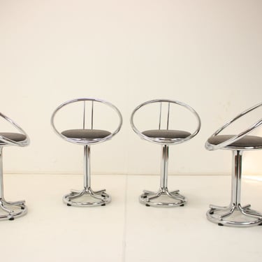 Set of 4 Midcentury Bar Stools, Italy 1970s / Mid-century / 