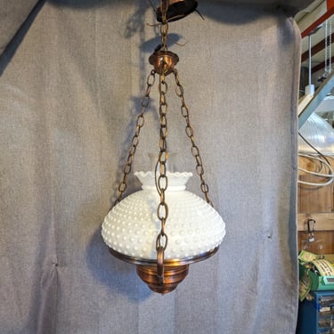 Vintage Hobnail Chandelier 13.5 x 13.5 x 45