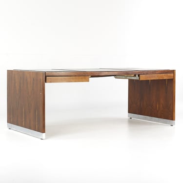 Alma Mid Century Rosewood and Leather Executive Desk - mcm 