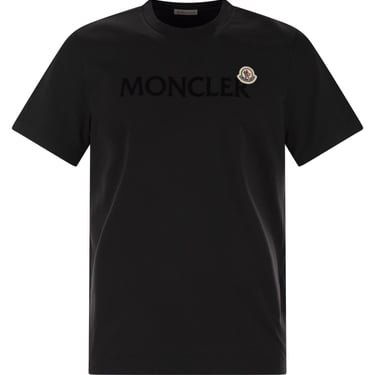 Moncler Men T-Shirt With Flocked Cotton Logo