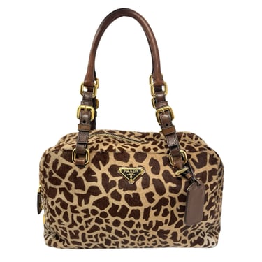 Prada Giraffe Logo Shoulder Bag