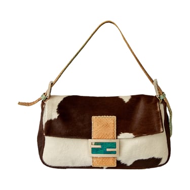 Fendi Brown Cowprint Baguette Bag