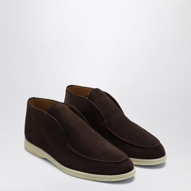 Loro Piana Open Walk Brown Suede Ankle Boot Men