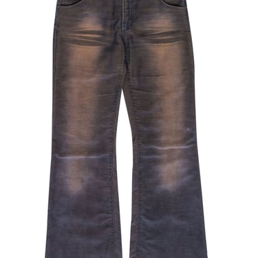 Versace Jeans Couture - Navy & Tan Corduroy Flare Pants Sz 12