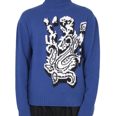 Etro Men Inlaid Jacquard Turtleneck Sweater