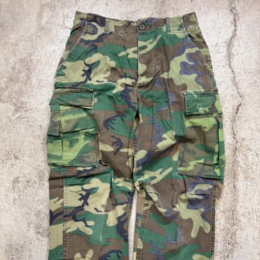 Vintage 1970s USMC ERDL Camo Cotton Poplin Ripstop Cargo Fatigue Pants Sz Small Regular (2) 