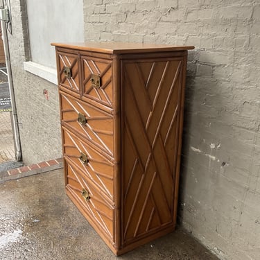 Vintage Bamboo Chest of Drawers