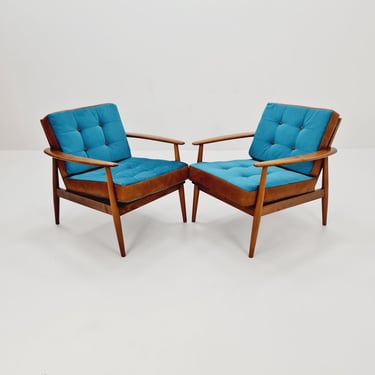 Mid-century pair of German lounge armchairs, 1960s 