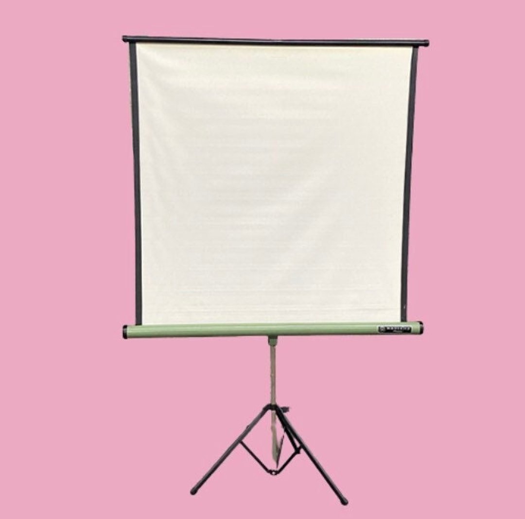 Vintage Projection Screen 1960s Retro Size 40x40 Screen + Mid Century