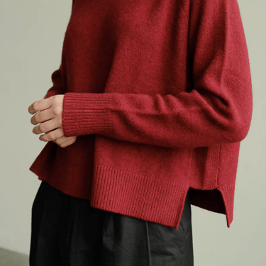 Tercette No.24 Crew Sweater - Red