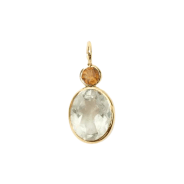 Oval Charm - Citrine + Green Amethyst — Charm + Chain Trunk Show