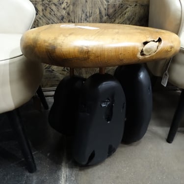 Triple Black Base End Table