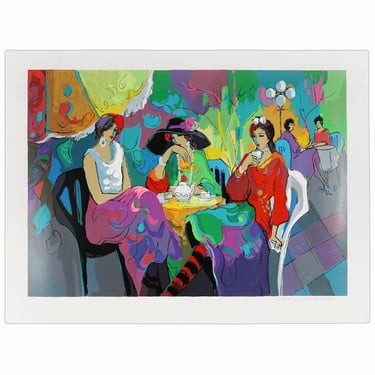 1994 Isaac Maimon "Park Garden Cafe" Serigraph Print on Paper 