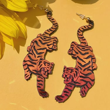 Not Picasso Tiger Earrings