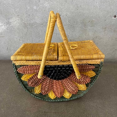 1970's Wicker Basket
