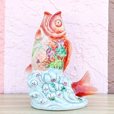 Colorful Koi Fish Vase