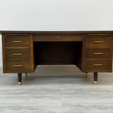 Mid-Century Modern Executive Desk Large Top ~ By Indiana Desk Co (SHIPPING NOT FREE) 