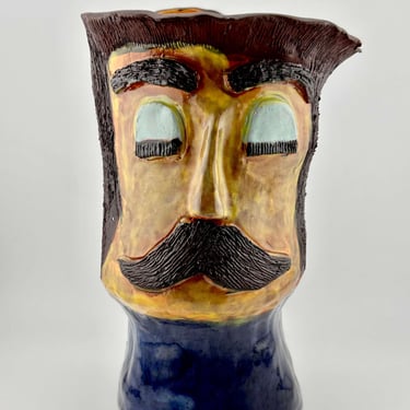 Handbuilt Figural Ceramic Head Planter