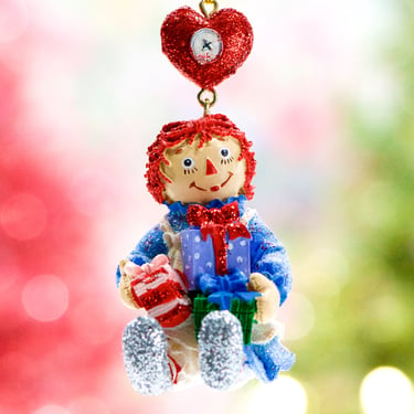 VINTAGE: 2000 - Raggedy Ann and Andy Glitter Christmas Ornament - The Danbury Mint - Collectors Ornaments  - SKU 00034957 