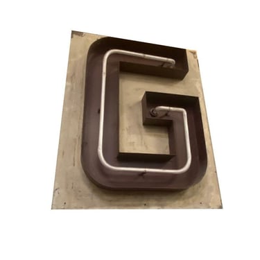 Large Vintage Neon Marquee Letter "G" From Pan American Auditorium 