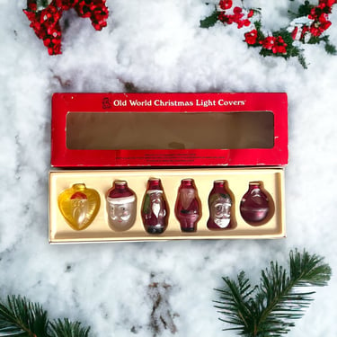 Vintage Old World Christmas Light Covers Box Set of 6 Vintage Christmas Decor 