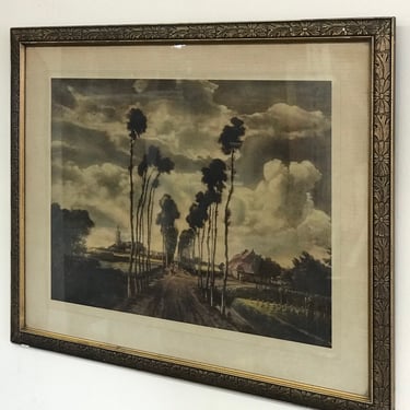 Vintage Print Professional Framed Antique Style Scenic 