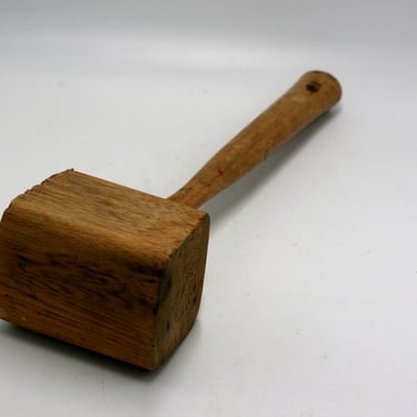 vintage wooden kitchen mallet 