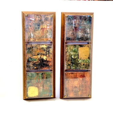Pair John Richard Collection "Mineral Song" Wall Plaques 