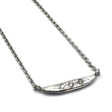 Sonja Fries | Sterling Silver diamond bar necklace