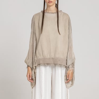 Contrast Sleeve Drop Shoulder Top in SAND or BLACK