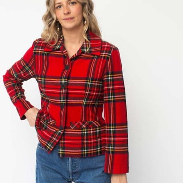 Vintage Holiday Plaid Jacket