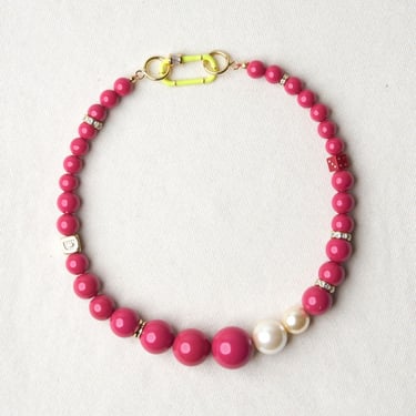 Aquarius Cocktail Pearl Choker - Rose